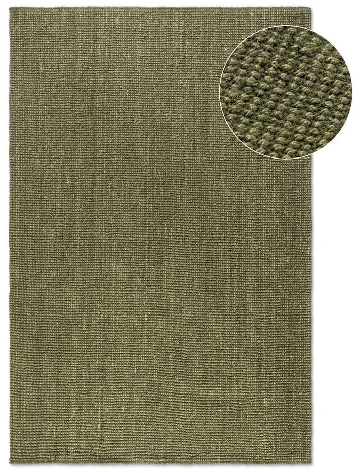 Khaki juta szőnyeg 80x150 cm Bouclé – Hanse Home