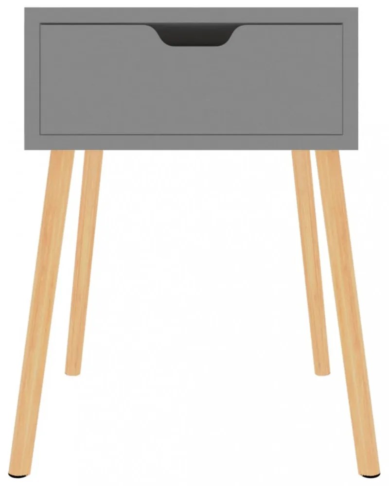 2 db szürke szerelt fa éjjeliszekrény 40 x 40 x 56 cm