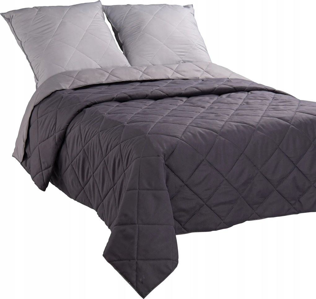 Ágytakaró 160x200 Steppelt Kétoldalas Kapa pléd Szürke, grafit