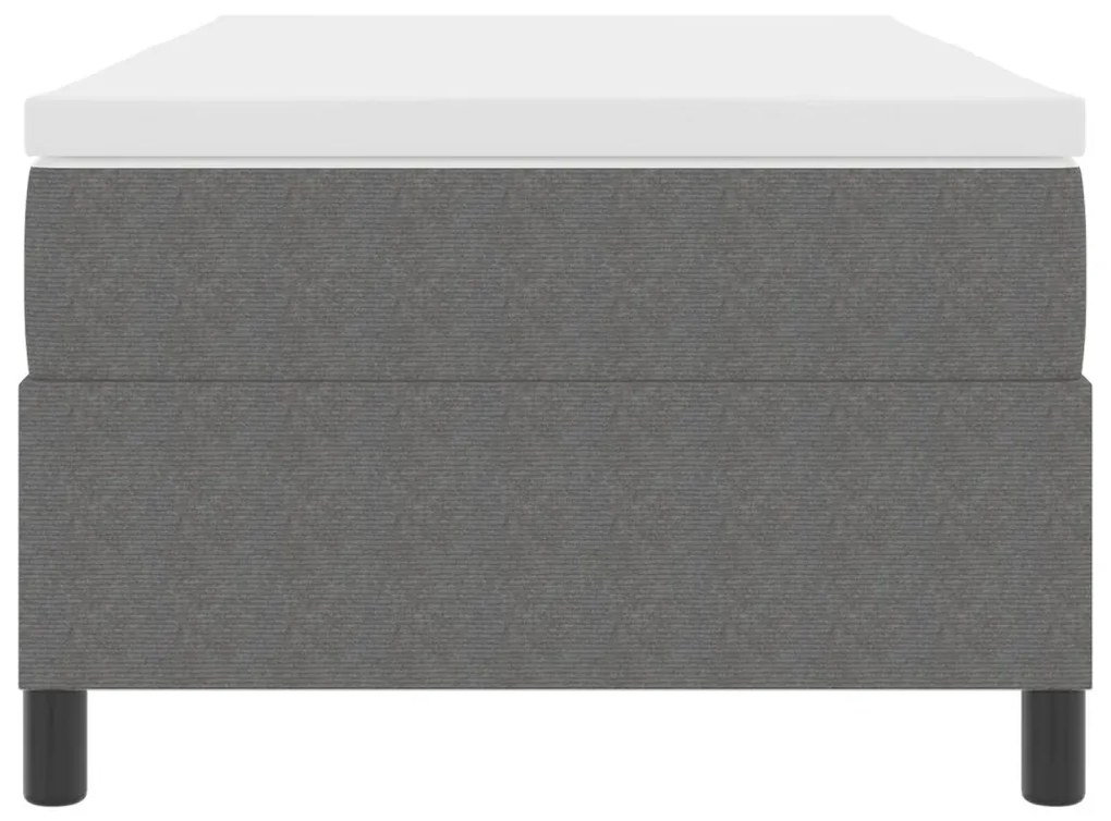 Box Spring Ágy Matraccal Világosszürke 100x200 cm Kordbársony