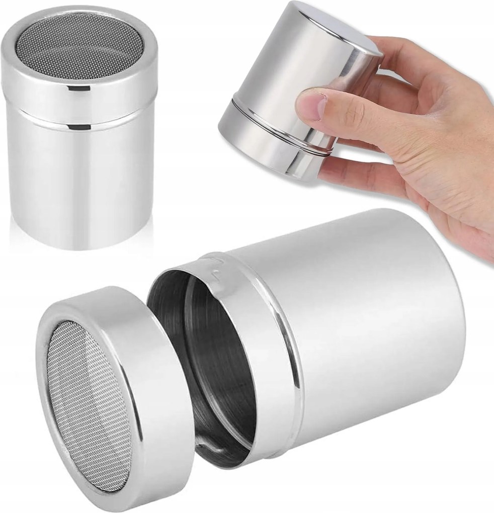 Tartály Adagoló Szűrő Porcukor Szűrő Kakaó Fahéj Szórás