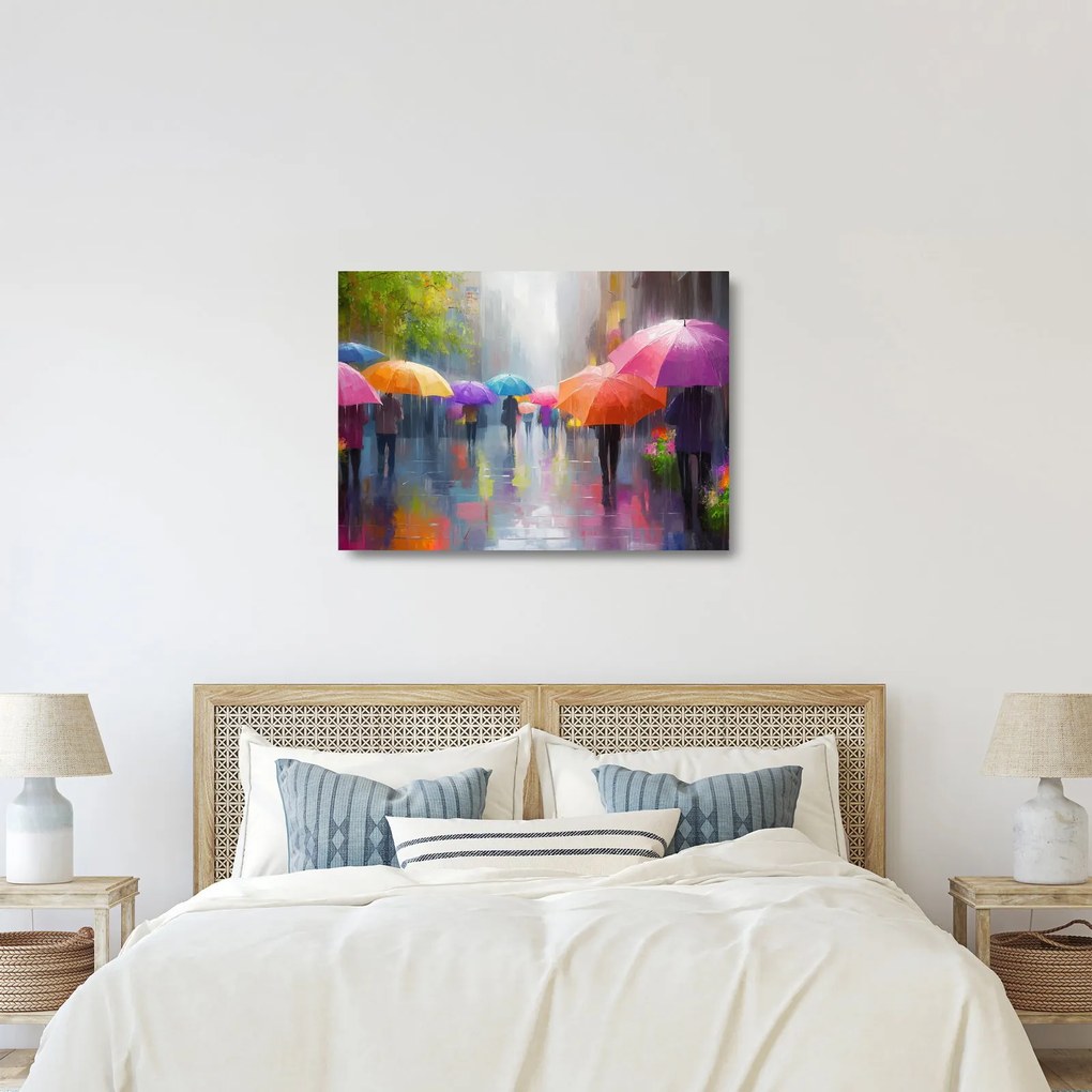 Üveg kép - Esős nap (70x50 cm)