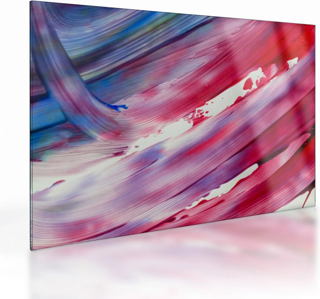 Kép - rózsaszínes kék szín (üvegen) (70x50 cm)
