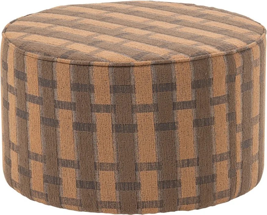 Rózsaszín-barna zsenília puff Sarli – WOOOD