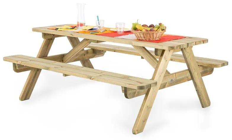 Picknicker 180, piknik asztal, kerti bútor, 32 mm, boróka, 45 kg