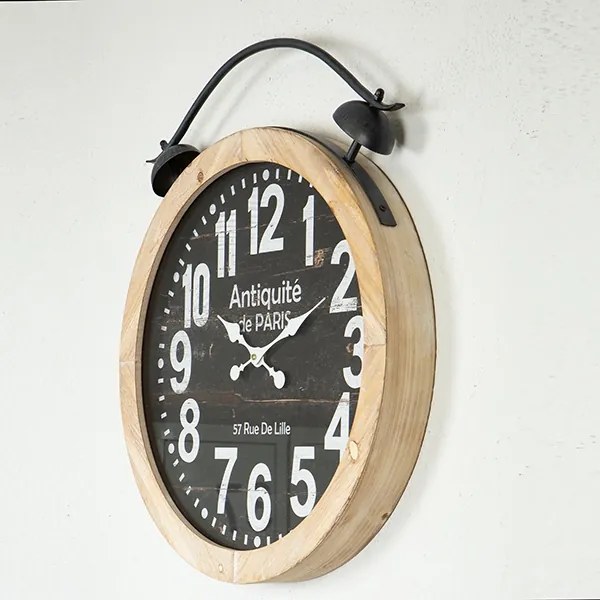 Falióra 1xAA átm. 50 cm bézs/fekete