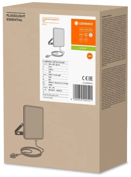 Ledvance - LED Kültéri reflektor FLOODLIGHT ESSENTIAL LED/30W/230V IP65