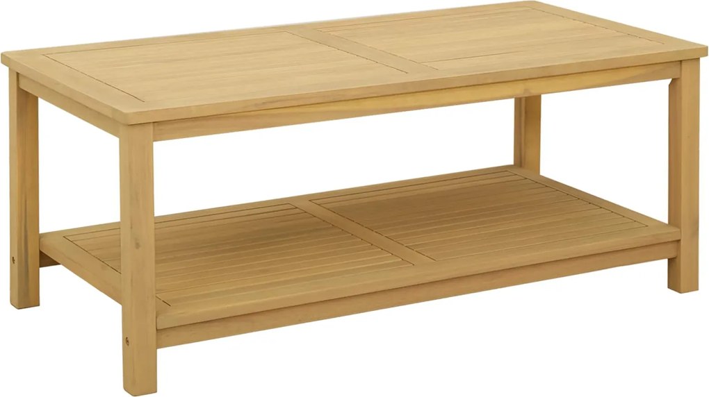 vidaXL Oldal asztal Olaj Természetes 110 x 55 x 45 cm Tömör Akácfa