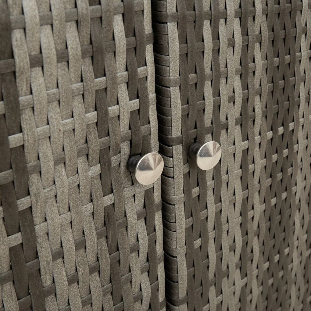 Tárolószekrény Szürke 100x36x102 cm Rattan