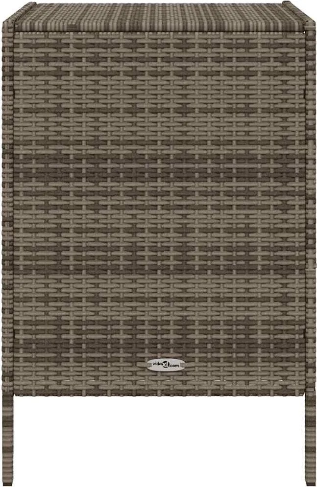 vidaXL szürke polyrattan kerti tárolószekrény 55 x 59 x 80 cm