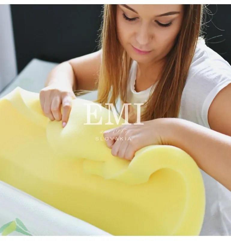 EMI 4 cm vastag huzat nélküli memóriahab felületi matrac, 90x200 cm