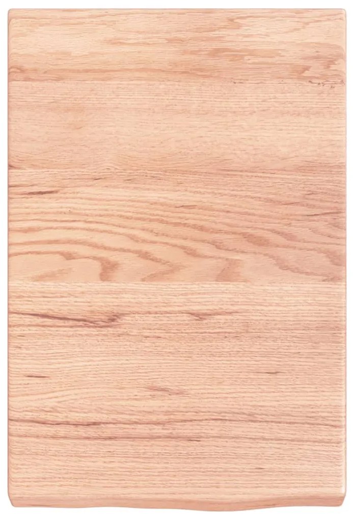 világosbarna kezelt tömör tölgyfa fali polc 40x60x(2-6) cm