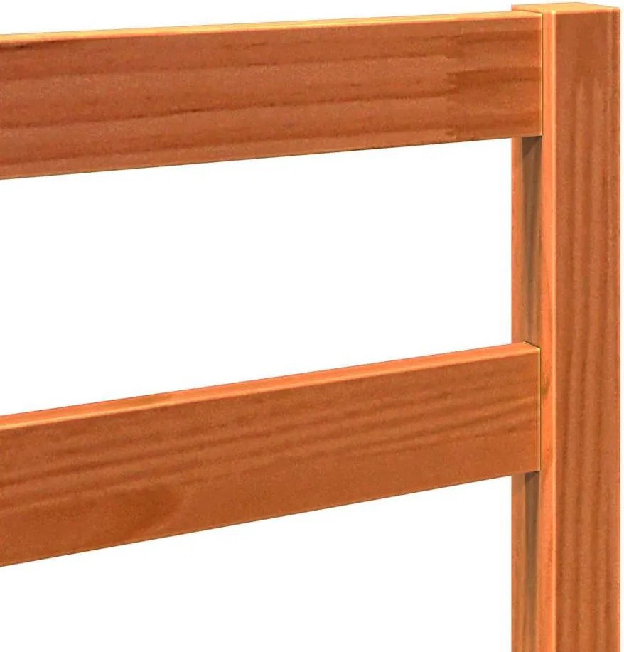 Ágyszerkezet Fejtámla fejtámlával Viaszbarna 80.5 x 4 x 104 cm