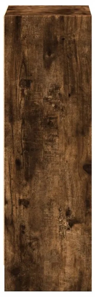füstös tölgy színű szerelt fa könyvszekrény 40 x 24 x 76 cm