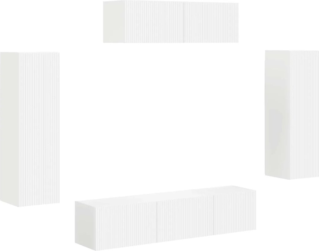 vidaXL TV szekrény 5 pcs Fehér