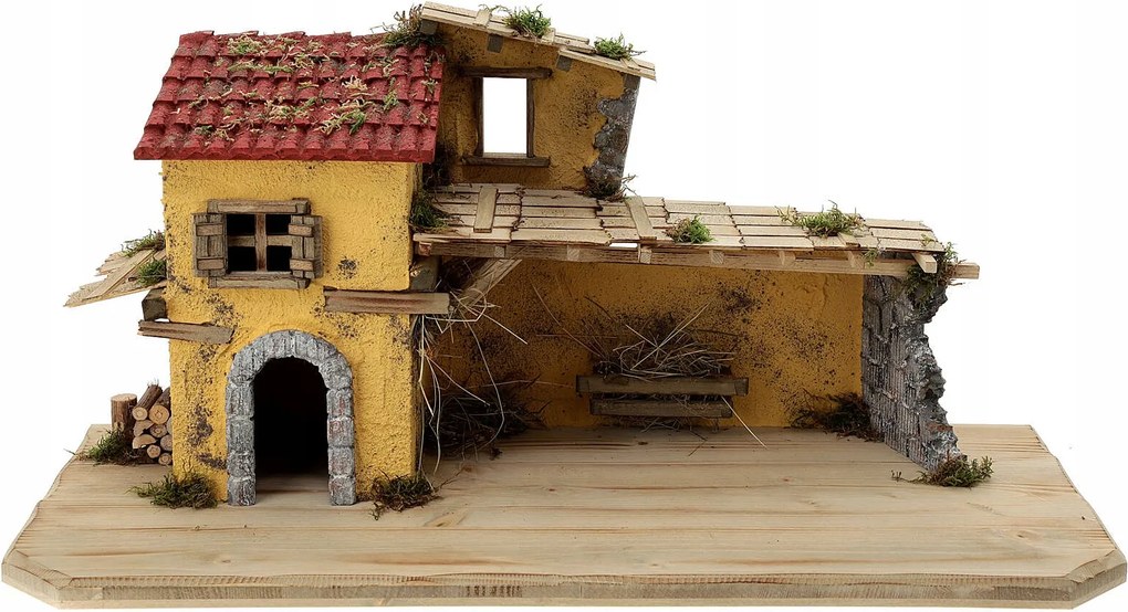 Karácsonyi betlehem *70x29x32cm* 9-11cm magas figurákhoz