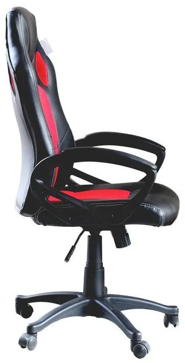 Gamer szék több színben - basic-színes háttámla, piros
