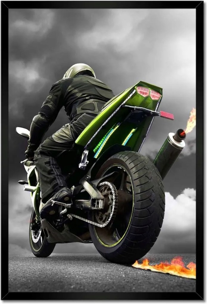 Poszterek keretben 40x60 Zöld versenyautó