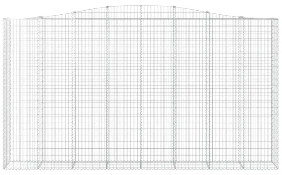 5 db íves horganyzott vas gabion kosár 400x50x220/240 cm