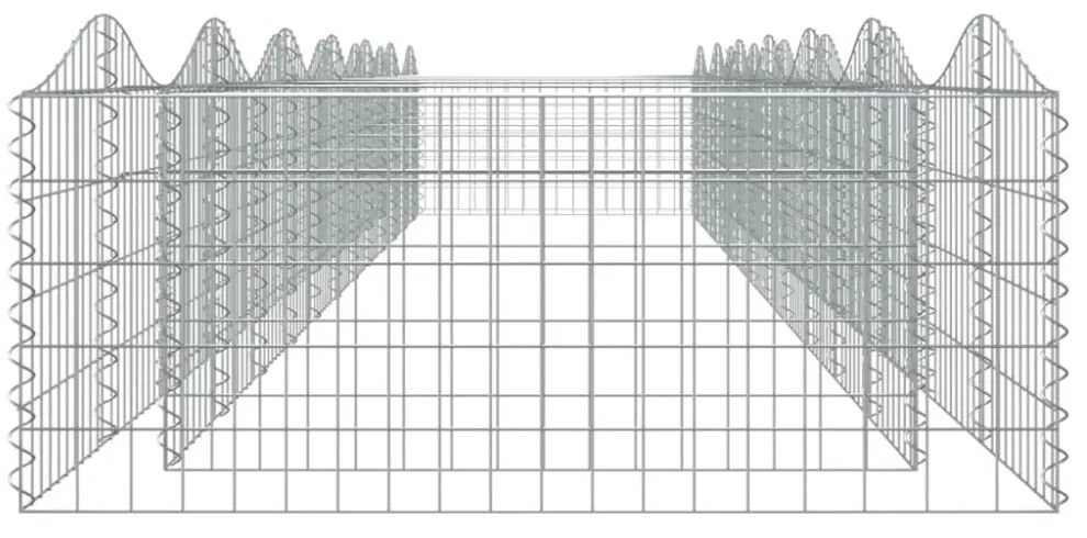 íves horganyzott vas gabion magaságyás 600x100x50 cm
