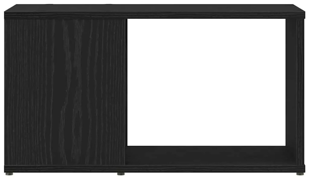 fekete tölgy színű szerelt fa TV-szekrény 60x24x32 cm
