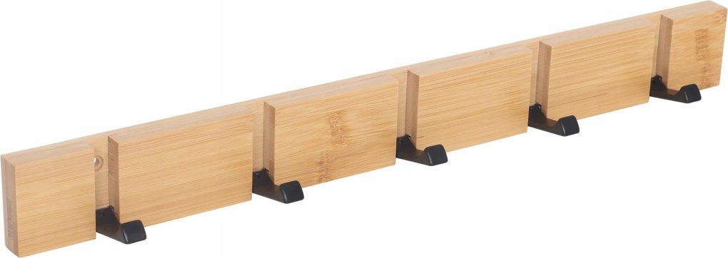 Ruhaakasztó Fali Kabátok Fa 5 Akasztós Ricoo Fehér 50cm