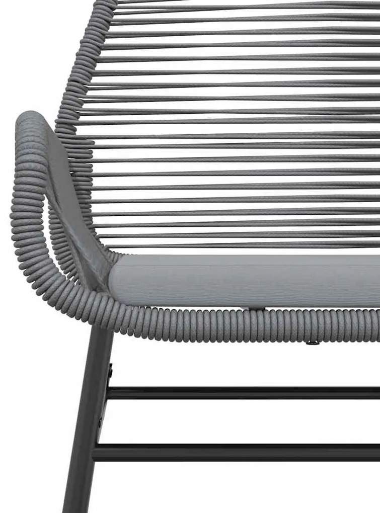 7 részes szürke polyrattan üveg kerti étkezőgarnitúra párnával