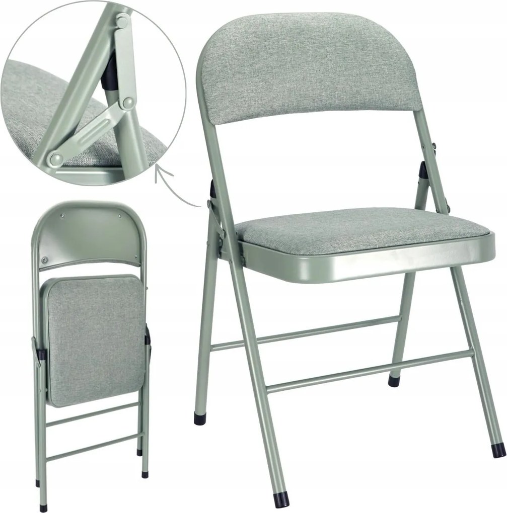 Összecsukható Szék Fém Kárpitozott zöld bankett Otthoni Irodákba