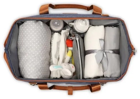 Lionelo - IDA pelenkázó táska babakocsihoz Blue Denim