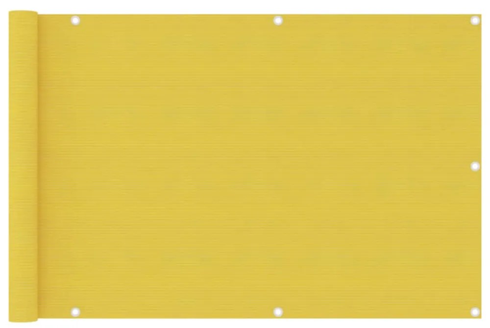 sárga HDPE erkélyparaván 90 x 400 cm
