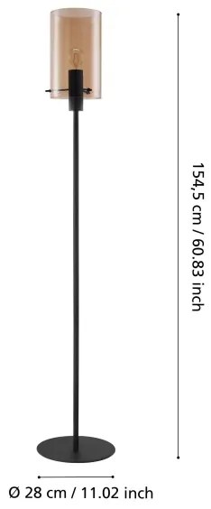 Eglo 39542 - Állólámpa POLVERARA 1xE27/40W/230V