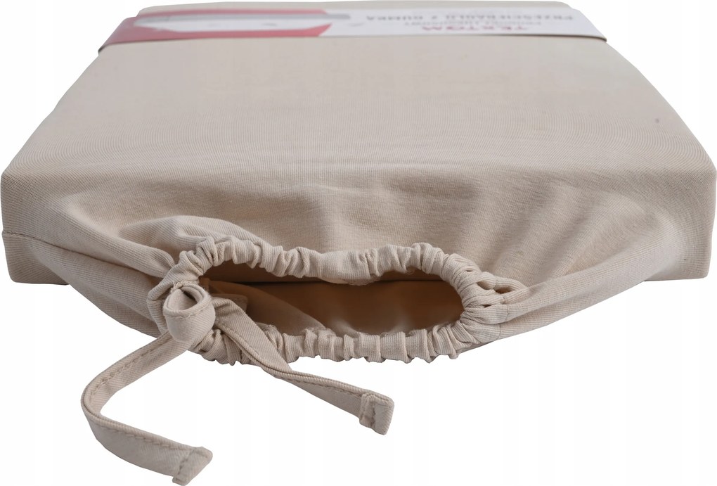 Jersey Lepedő 160x200 +35 CM Magas, Premium Matracra, Ajándék Tárolózsákkal Bézs