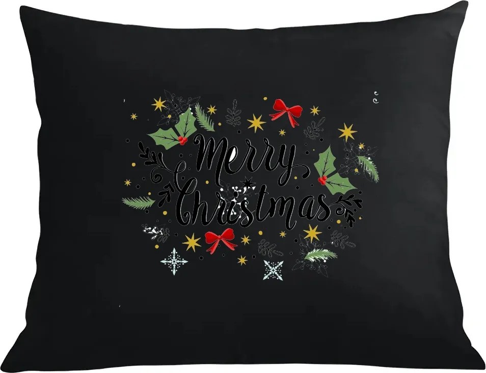 Párna párnahuzat Merry Christmas Ajándék