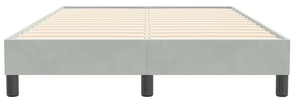 vidaXL ágykeret matrac nélkül Világosszürke 120x210 cm Velvet
