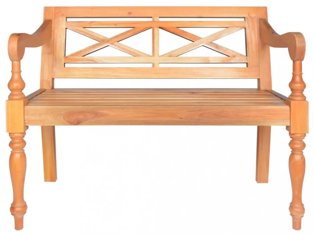 világosbarna tömör mahagóni Batavia pad 98 cm