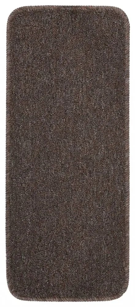 15 db barna négyszögű csúszásmentes lépcsőszőnyeg 60 x 25 cm