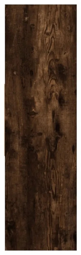füstös tölgy színű szerelt fa könyvszekrény 97,5x29,5x100 cm
