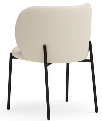 Fehér kárpitozott étkezőfotel szett 2 db-os Mogi – Teulat