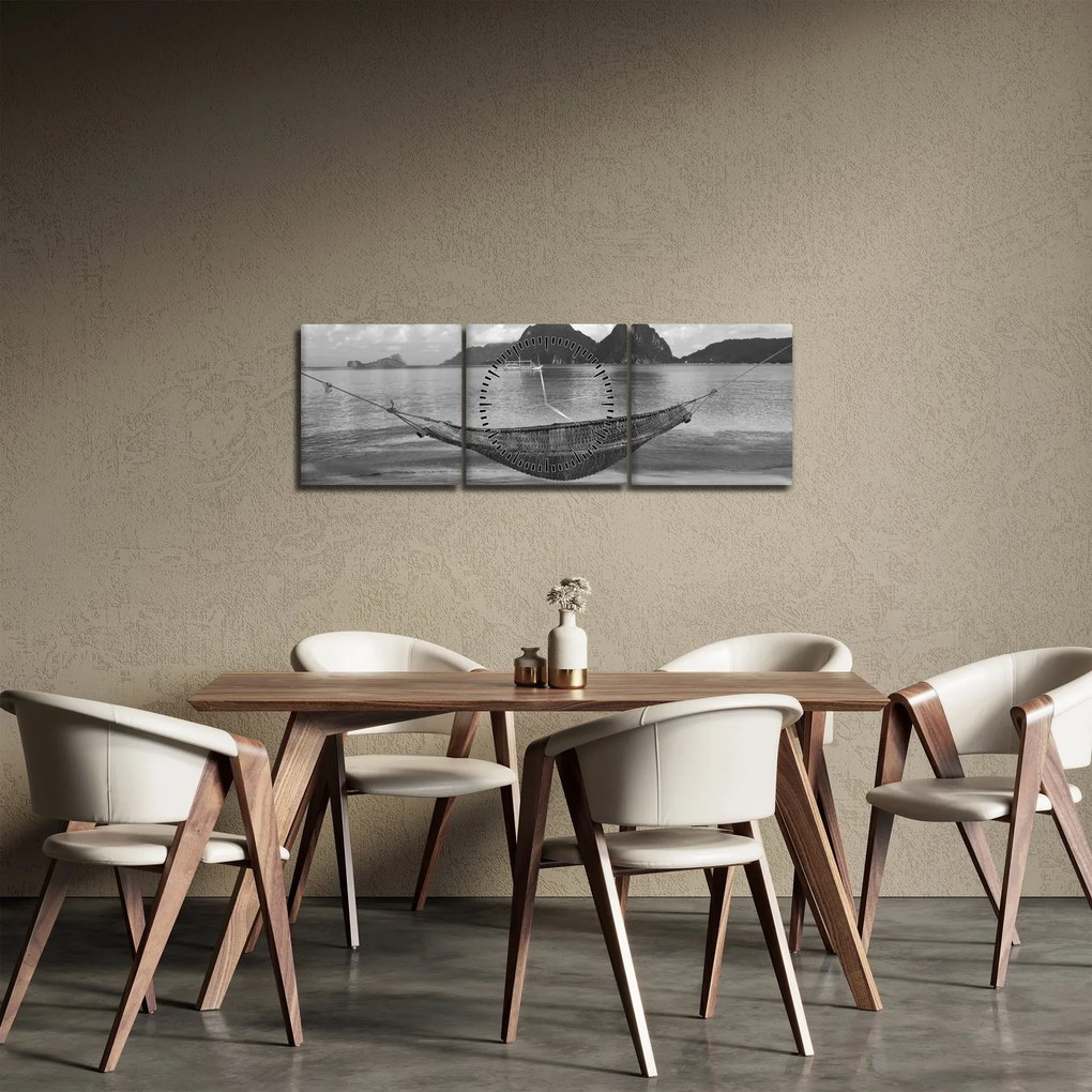 Kép - Hálóágy a tengerparton (órával) (90x30 cm)