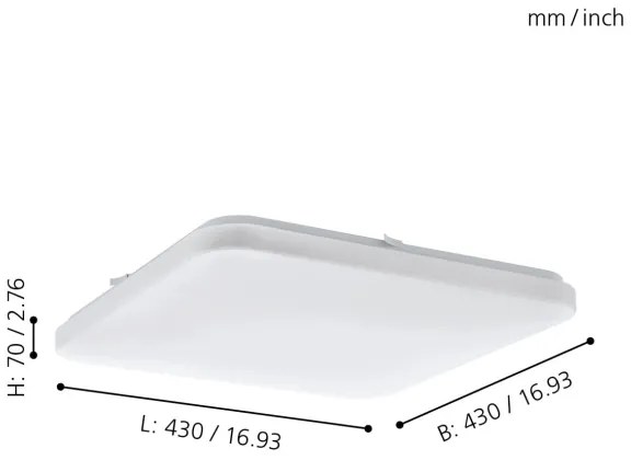 Eglo 97876 - LED Mennyezeti lámpa FRANIA LED/33,5W/230V