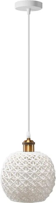 Mennyezeti Függő Lámpa E27 Kerámia Fehér O