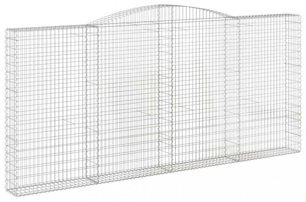 5 db íves horganyzott vas gabion kosár 400x30x180/200 cm
