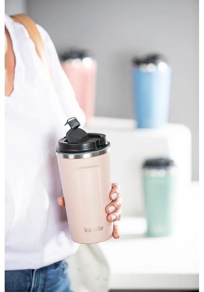 Világos rózsaszín termobögre 500 ml Eco – Ladelle