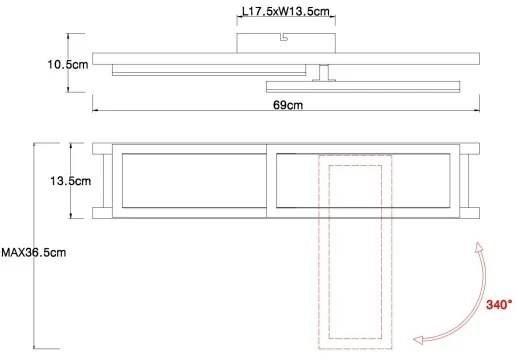 Globo 67266D - LED Mennyezeti lámpa ILLA LED/20W/230V