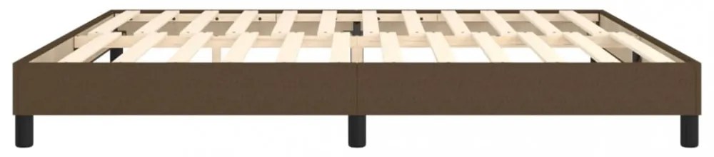 sötétbarna szövet ágykeret matrac nélkül 200 x 200 cm