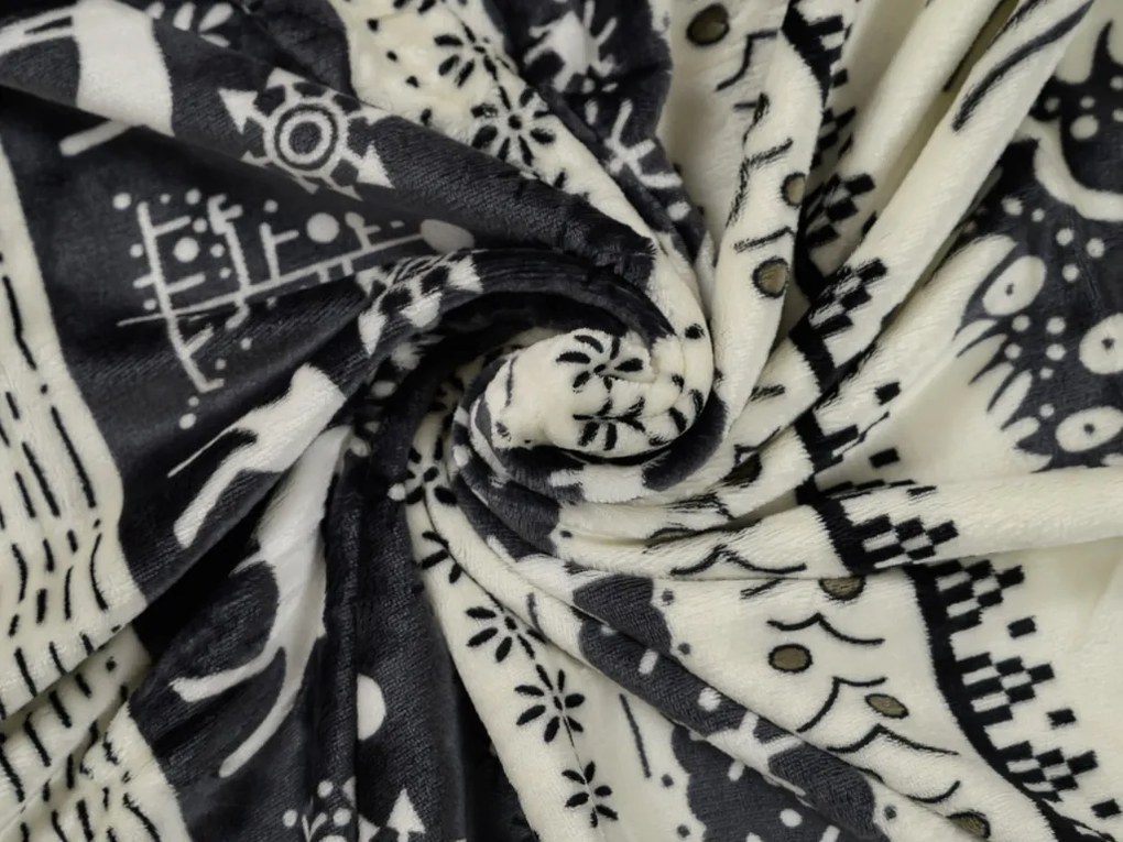 Mikroplüss ágyneműhuzat WINTER DEER szürke Ágyneműhuzat mérete: 2 db 70 x 90 cm | 200 x 220 cm