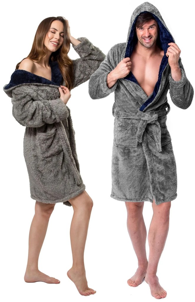 Fürdőköpeny Jordan grey Navy MEN M