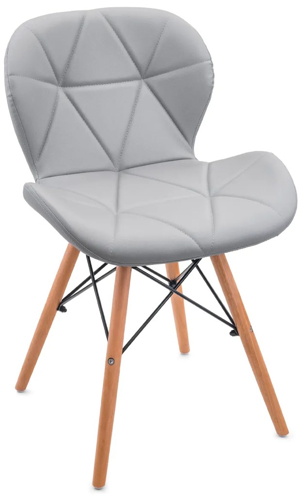 Étkezőszékek 4db bőr Light Grey