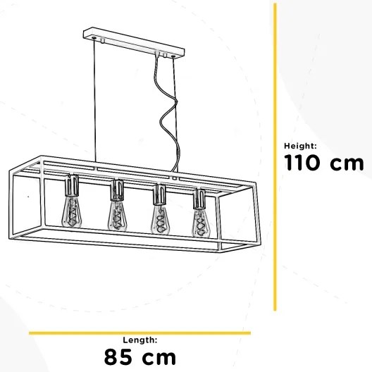 ONLI - Csillár zsinóron FLOKI 4xE27/15W/230V fekete/réz