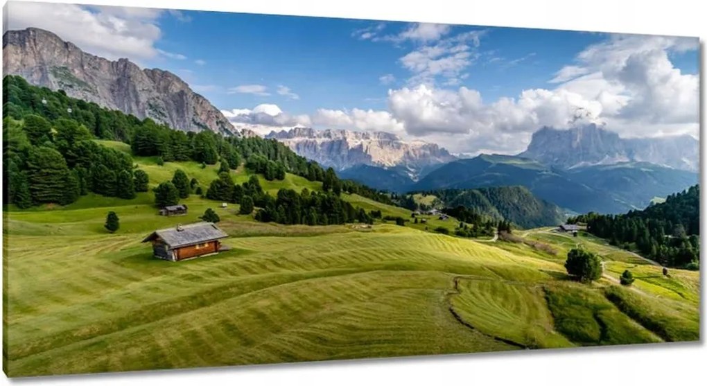 Vászonkép 115x55 Bárányok a hegyi réten